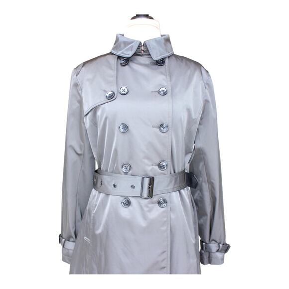 Vintage Double Breasted Mid Length Trench Coat Jacket with Belt - Size XL - Picture 5 of 16